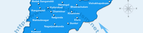 Tourist Map of Andhra Pradesh